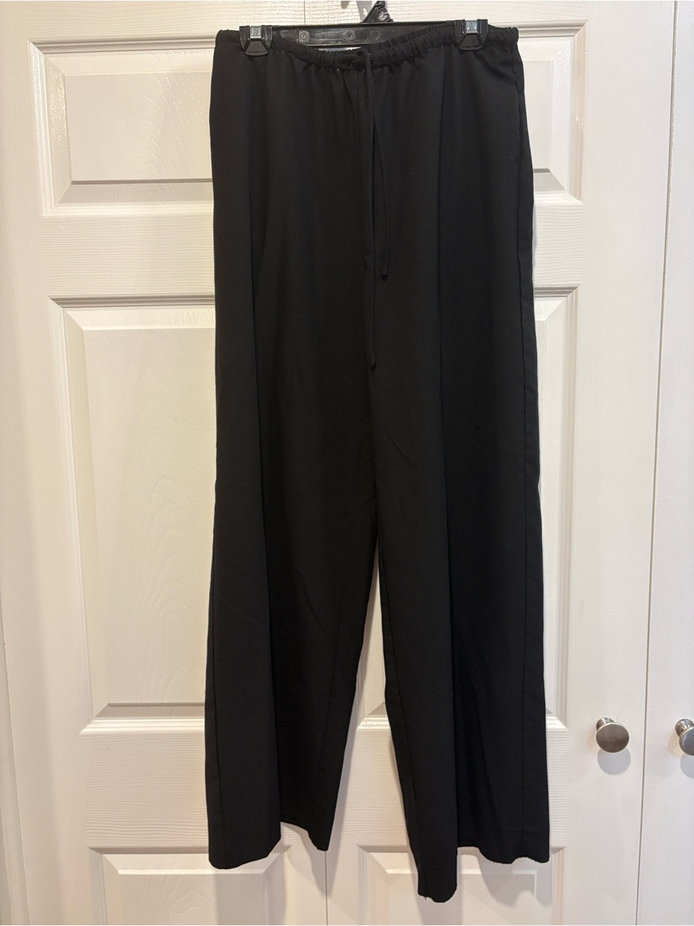 Mod Ref Black Wide Leg Waist Tie Pants Size Medium